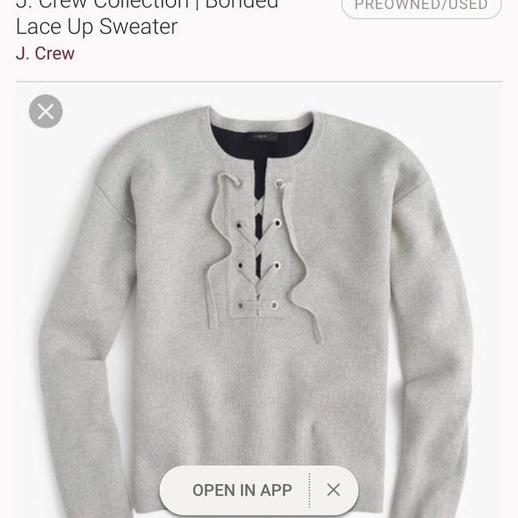 J. Crew Sweaters - J. Crew Collection Bonded LaceUp Sweater
